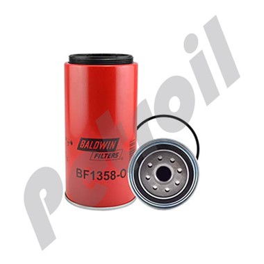 BF1358-O Filtro Combustible Sep/Agua Baldwin Roscado (Usa Vaso) Volvo  20741196 11110474 11110668 FS19753 33782 WK1176x