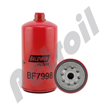 BF7998 Filtro Baldwin Combustible c/purga y sensor Tractores Case  87803189 New Holland 87803187 FS19774 33765