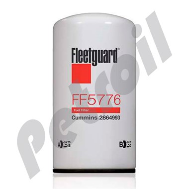 FF5776 Fleetguard Filtro de Combustible Spin On Cummins 2864993, 2893612 Donaldson P555776; Mann WK12003 BF9885 P555776       P555776 FF5776 LFF6776 WK12003 SF10123 WF10123               for Cummins ISX, QSX engines use for nano Pro WF10515