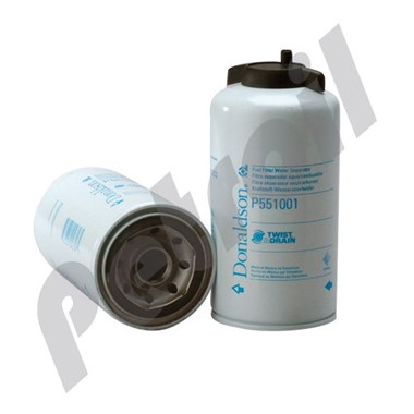 P551001 Filtro Combustible Separador Donaldson c/drenaje Dossan  65125035026A FS1001 BF1258 33407