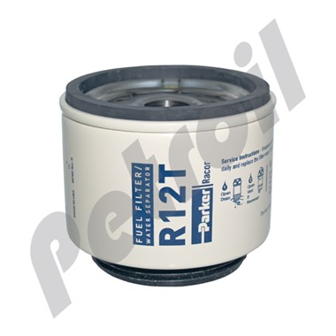 R12T Elemento RACOR Filtro/Separador (Usa Vaso) 10mic para Serie  120 FS19628 33583 BF1380 FS19802